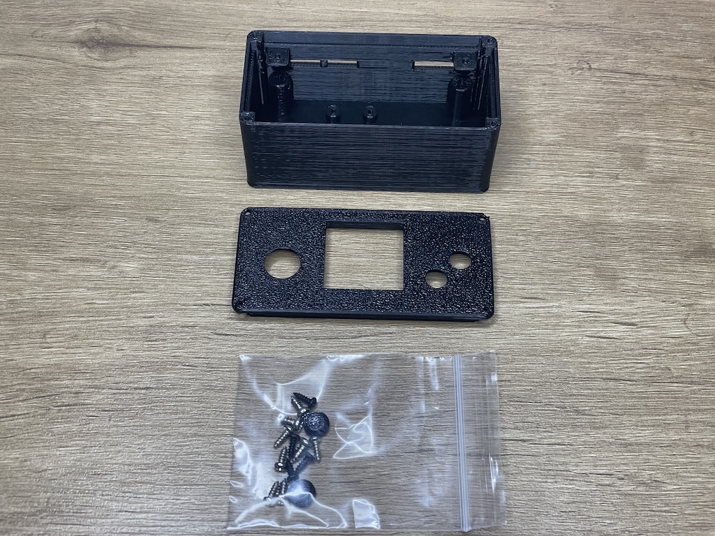 PiWalletSV printed case, lid, and screws